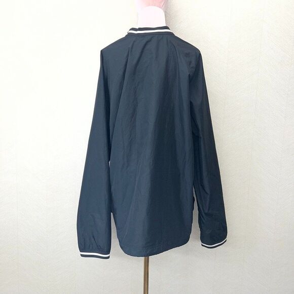 Nike V-Neck Lined Blue Baseball Pullover Windbreaker Jacket Mens Size XL - Picture 3 of 16